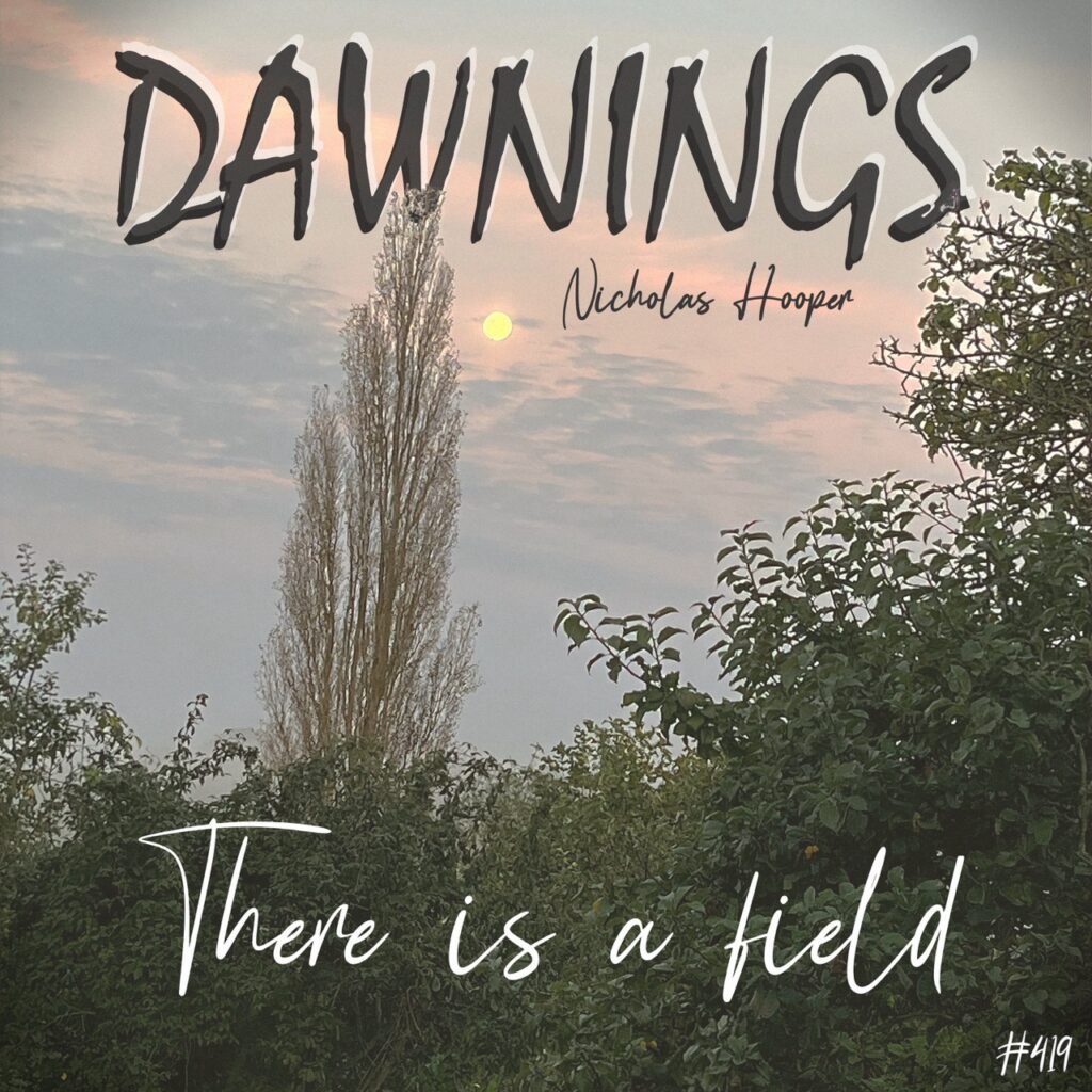 There is a field