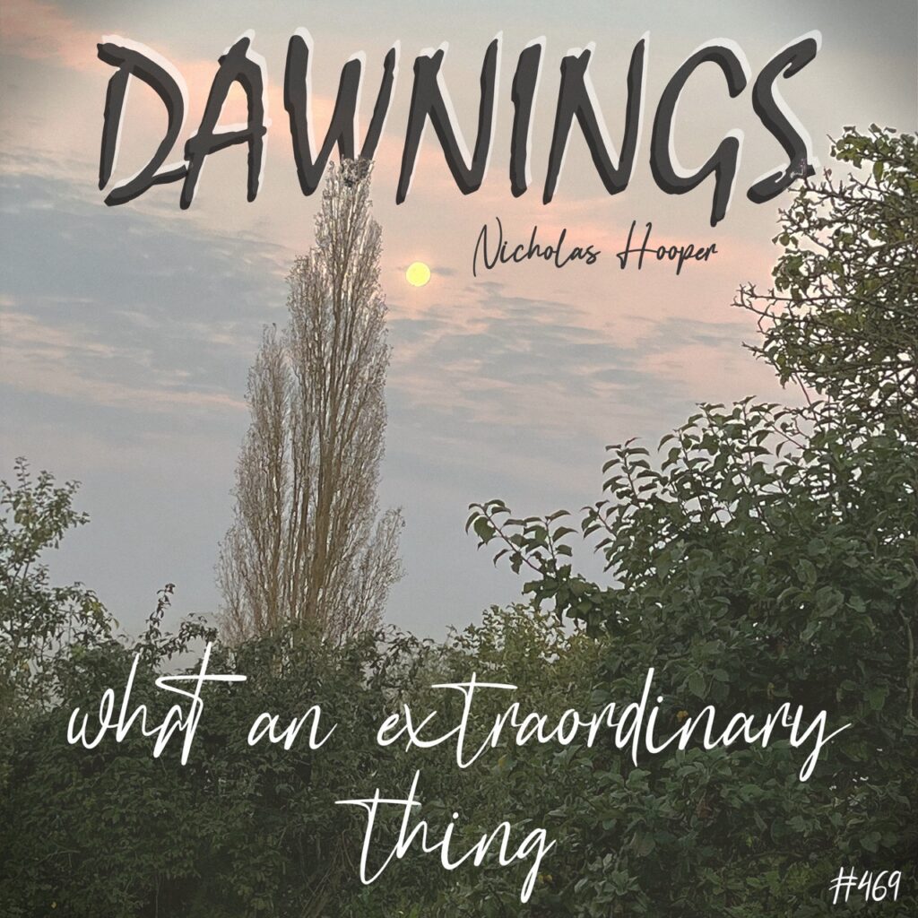 what an extraordinary thing